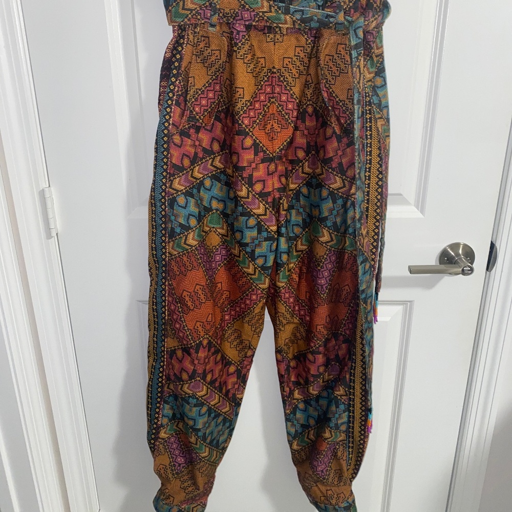 Yawanawa Stripes Paperbag Pants